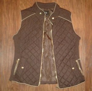 Active USA Size L Brown and Gold Vest